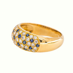 Bague Jonc Or jaune Saphir