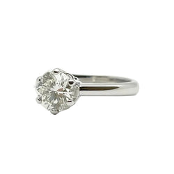 Bague Solitaire en or blanc et diamant