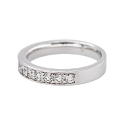 Bague Demi-alliance Or blanc Diamant