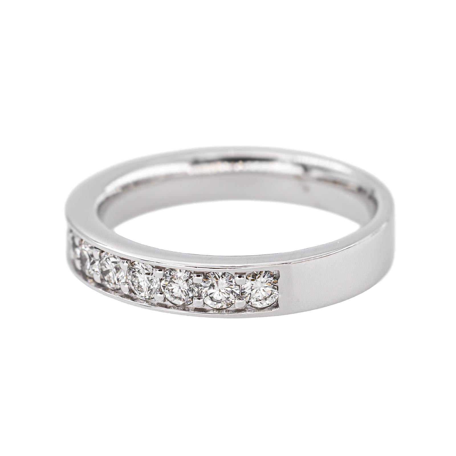 Bague Demi-alliance Or blanc Diamant