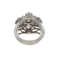 Bague Dôme en platine et diamants