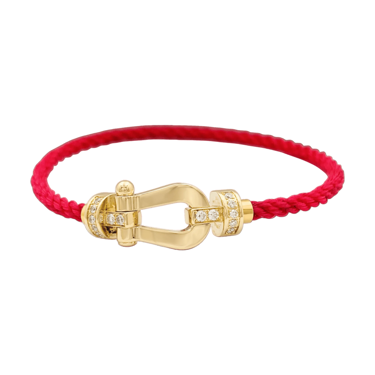 Bracelet FRED "Force 10" MM en or jaune et diamants