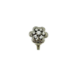 Bague Entourage en or blanc, platine et diamants