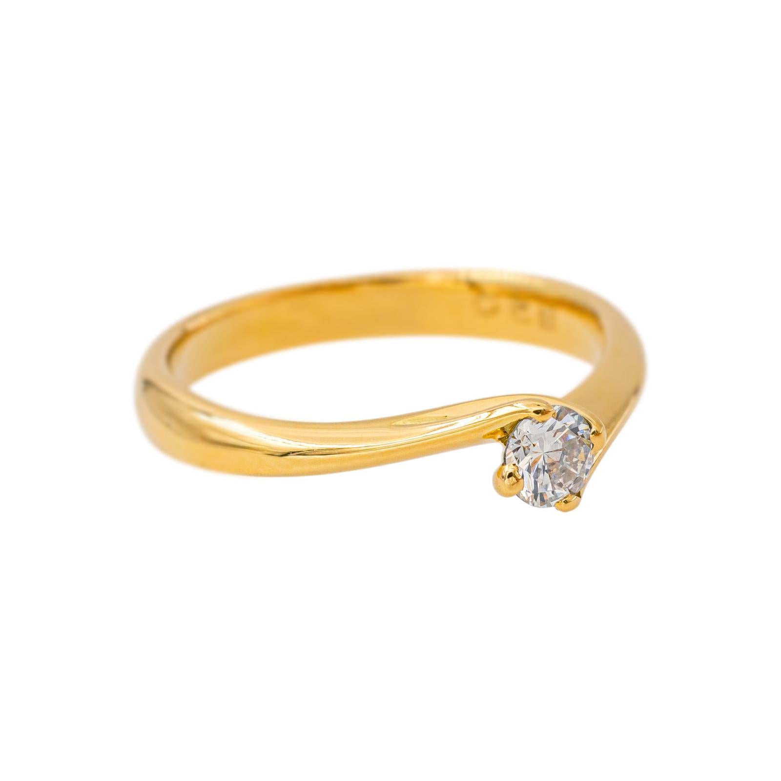 Bague Solitaire Or jaune Diamant