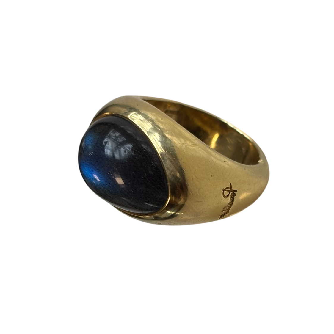 Bague Jonc POMELLATO en or jaune et labradorite