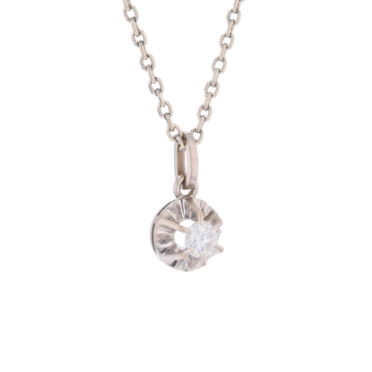 Pendentif en or blanc et diamant