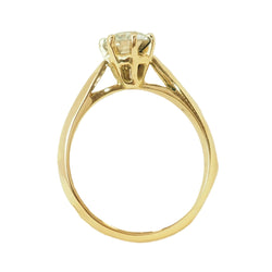 Bague Solitaire en or jaune et diamant