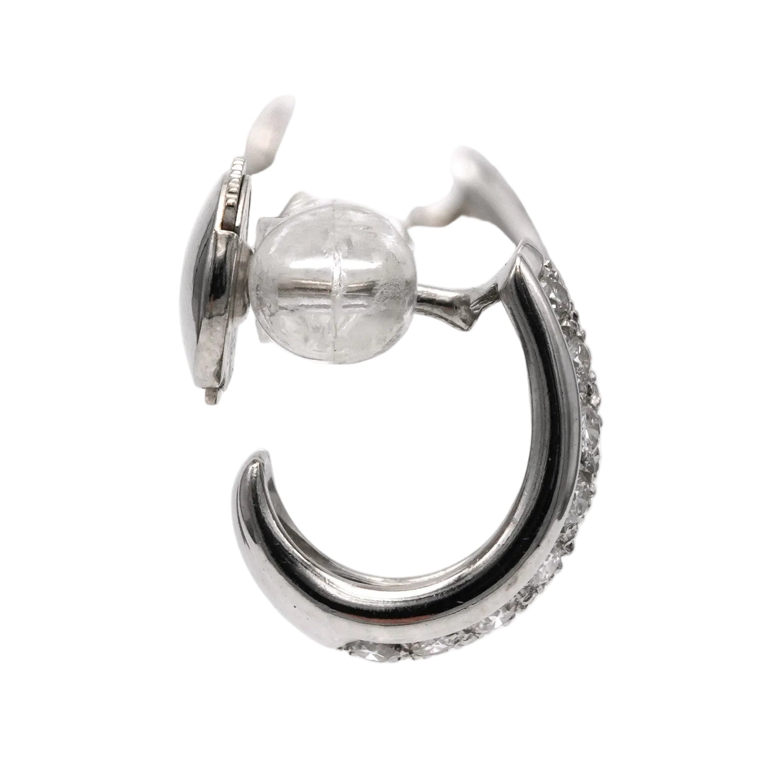 Boucles d'oreilles Puces en or blanc et diamants