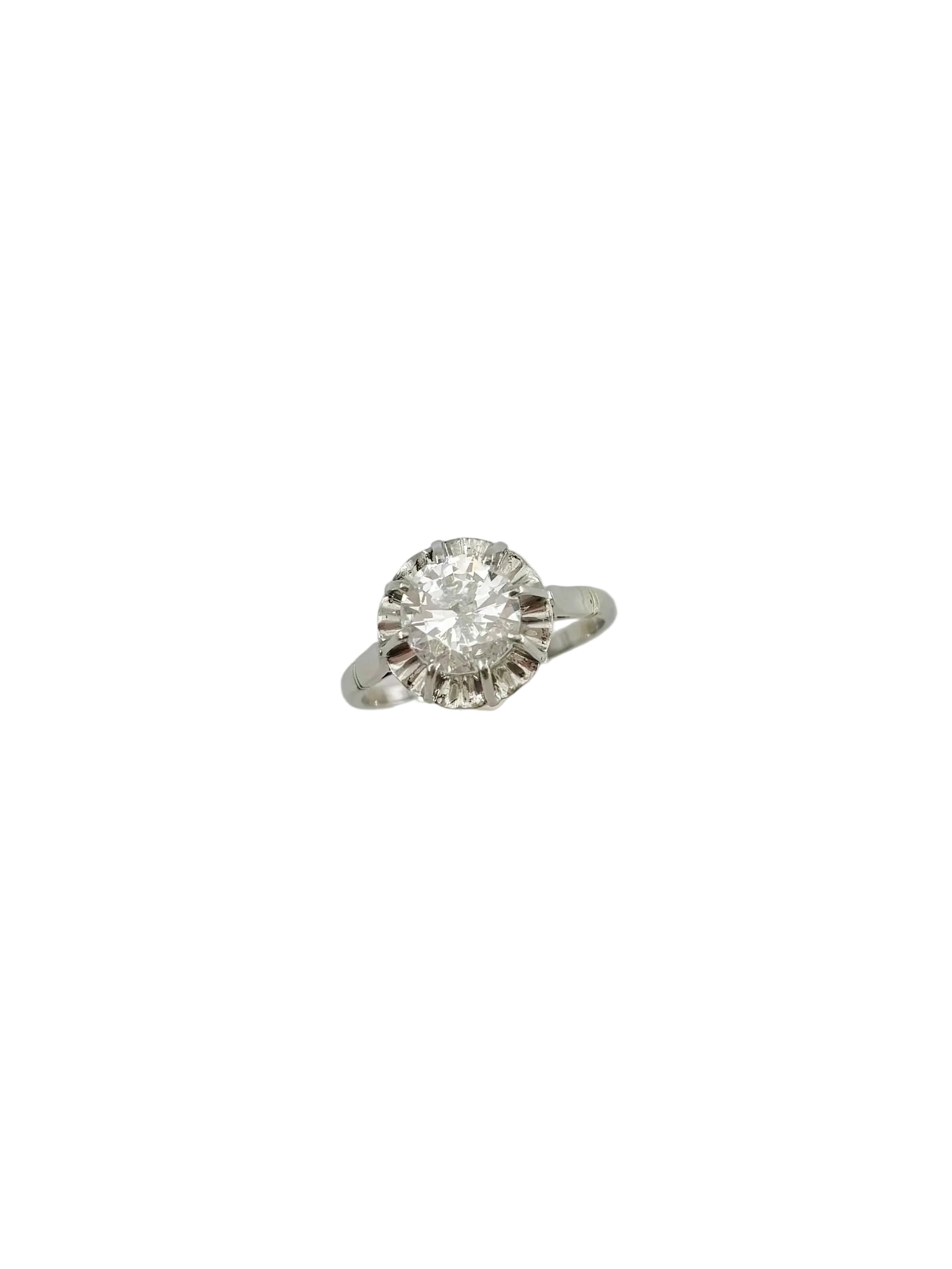Bague Solitaire en platine et diamant