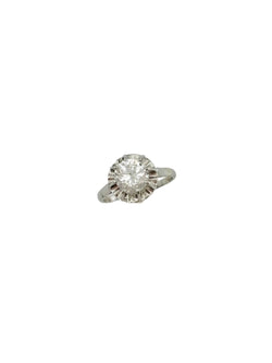 Bague Solitaire en platine et diamant