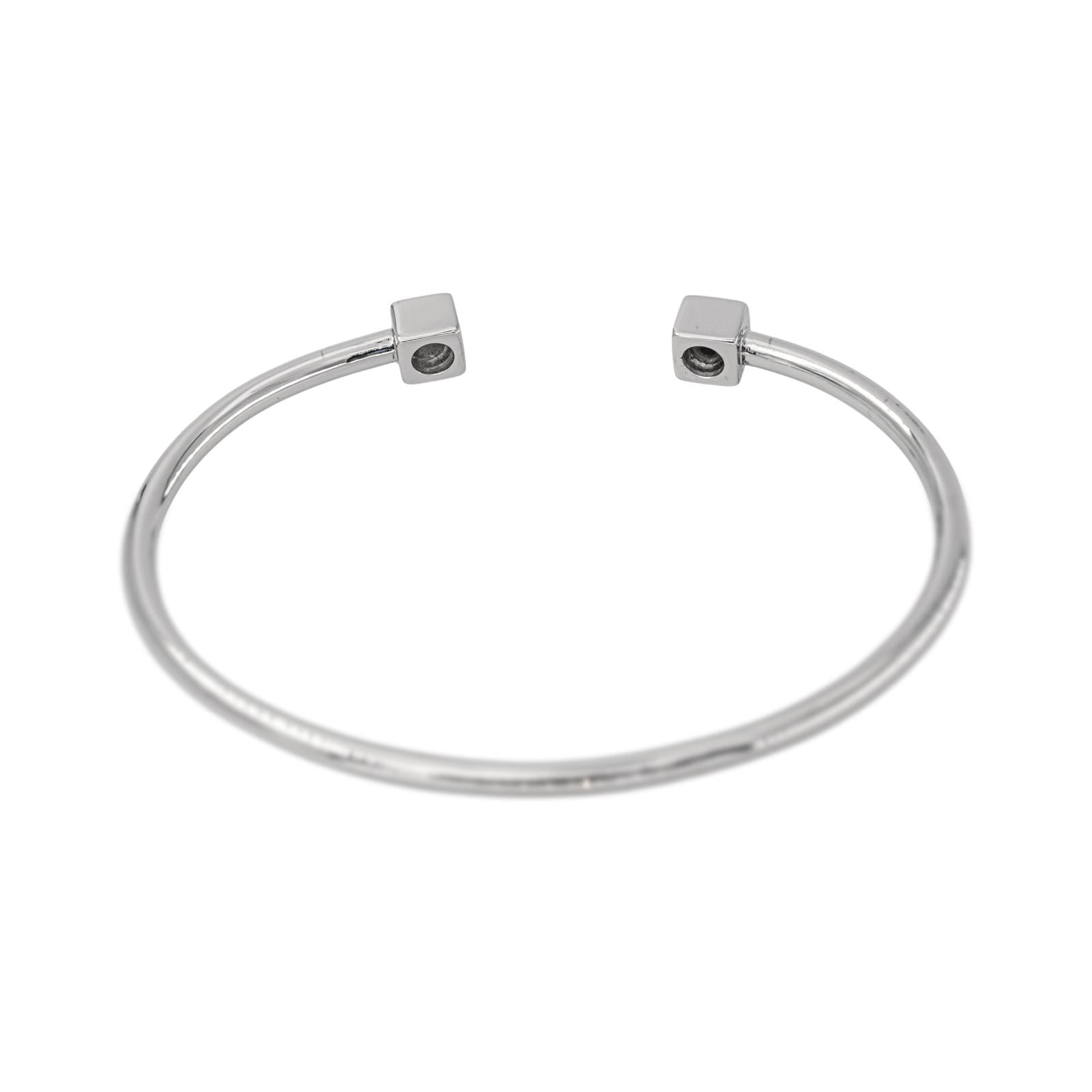 Bracelet Jonc Or blanc Diamant