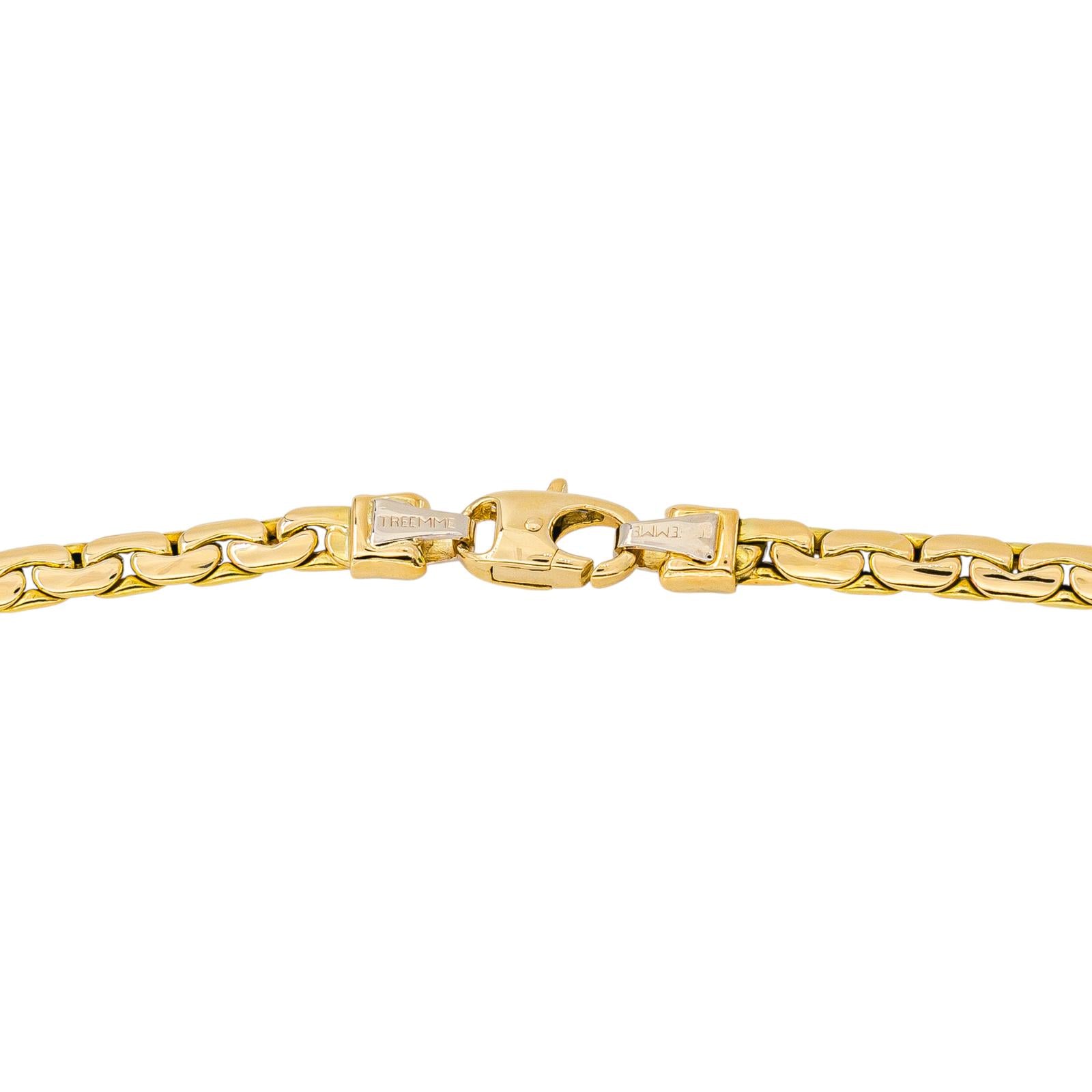 Collier maille Haricot Or jaune