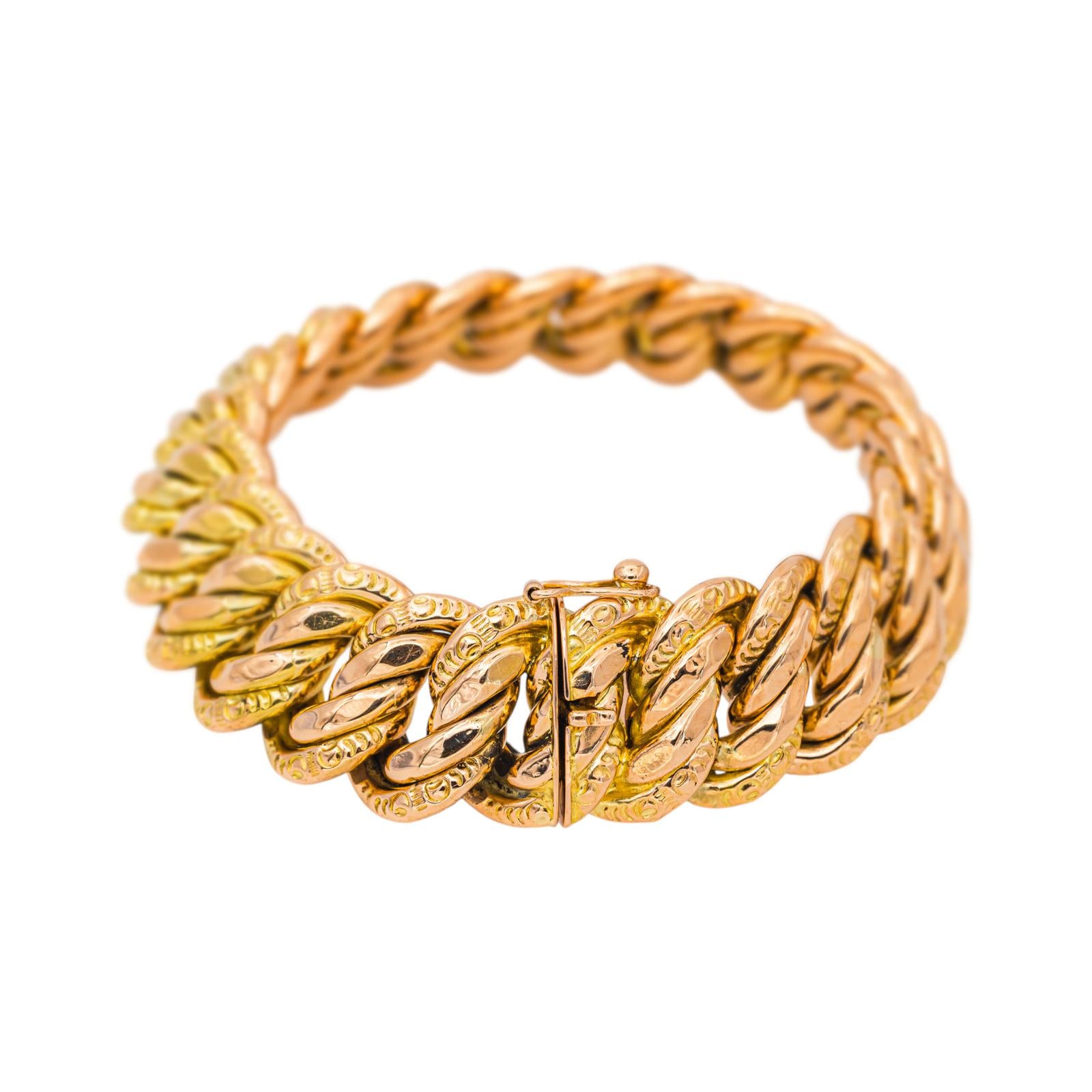 Bracelet Maille américaine Or jaune