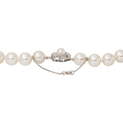 Collier  Or blanc  Perle