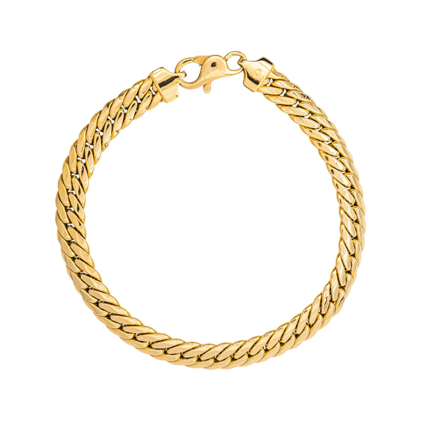 Bracelet maille Anglaise Or jaune