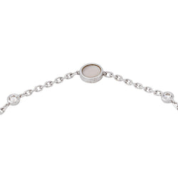 Bracelet Maille forçat Or blanc Nacre