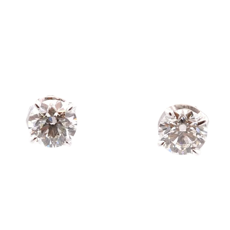 Puces d'oreilles diamants de 1cts H/SI2