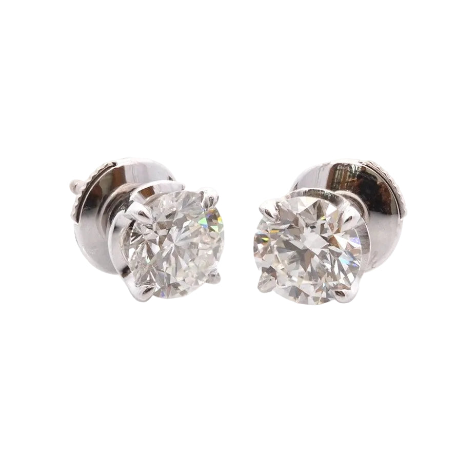 Puces d'oreilles diamants de 1cts H/SI2