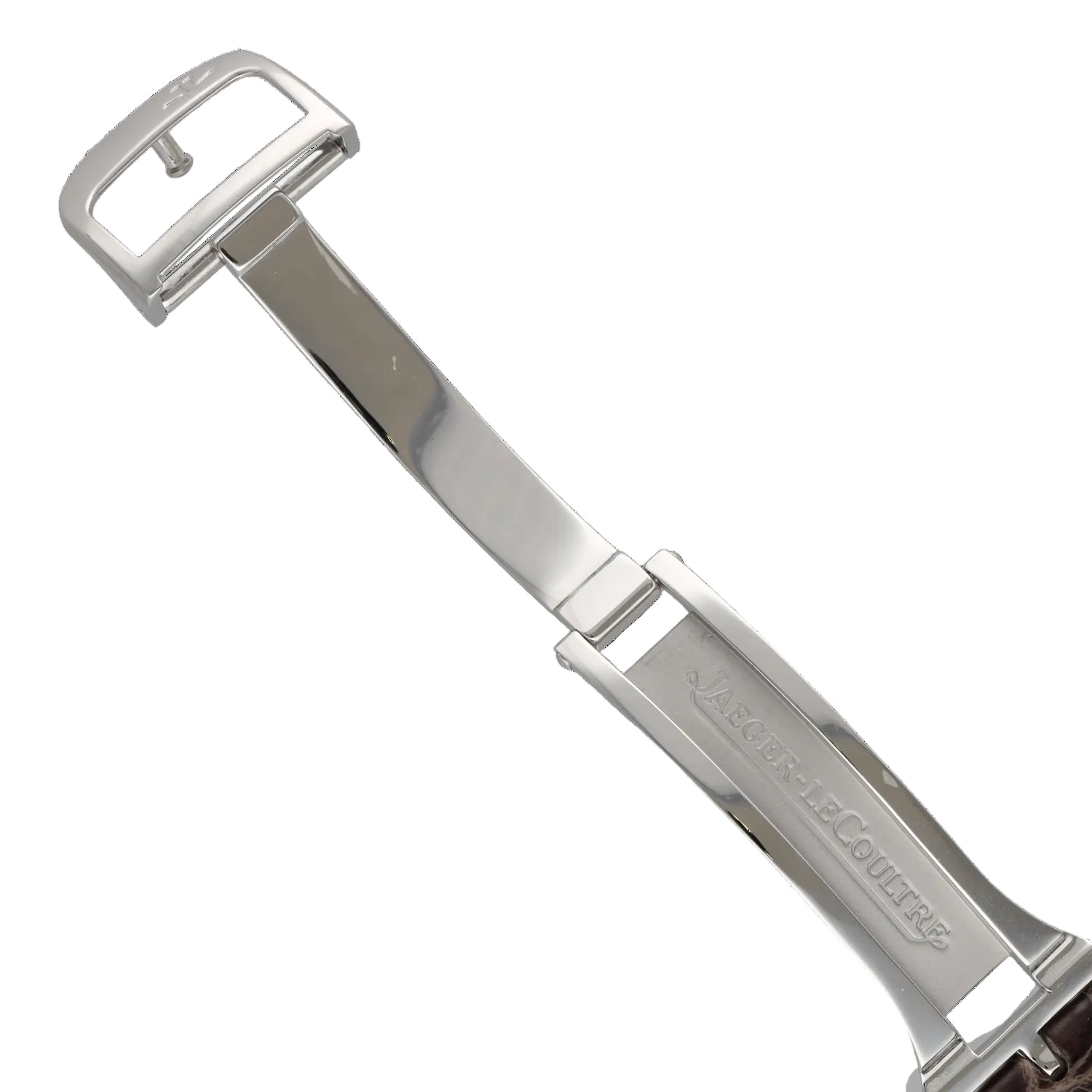 Montre JAEGER-LECOULTRE "Reverso" GM en acier et cuir