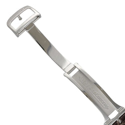 Montre JAEGER-LECOULTRE "Reverso" GM en acier et cuir