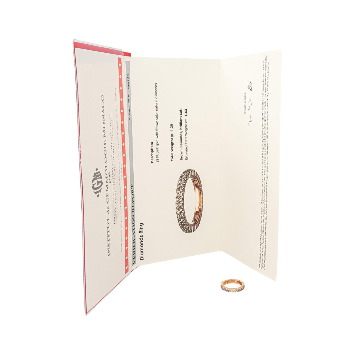 Bague Alliance américaine Or Rose Diamant