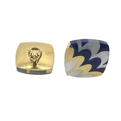 Boucles d'oreilles Clips TIFFANY & CO. en or jaune, lapis-lazuli et nacre