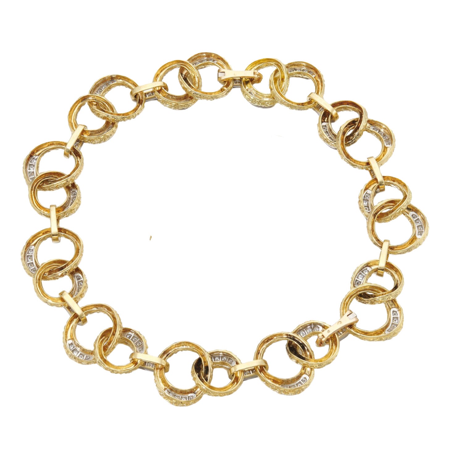 Collier M. GERARD en or jaune, platine et diamants