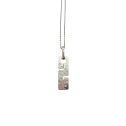 Collier Pendentif DINH VAN "Seventies" en or blanc et diamants