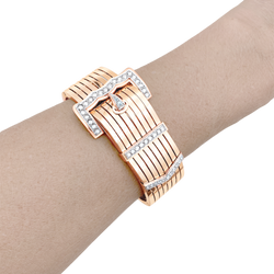 Bracelet Ceinture en or rose, platine et diamants