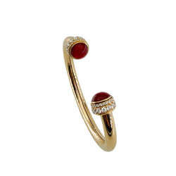 Bracelet Jonc PIAGET "Possession" en or rose, cornaline et diamants