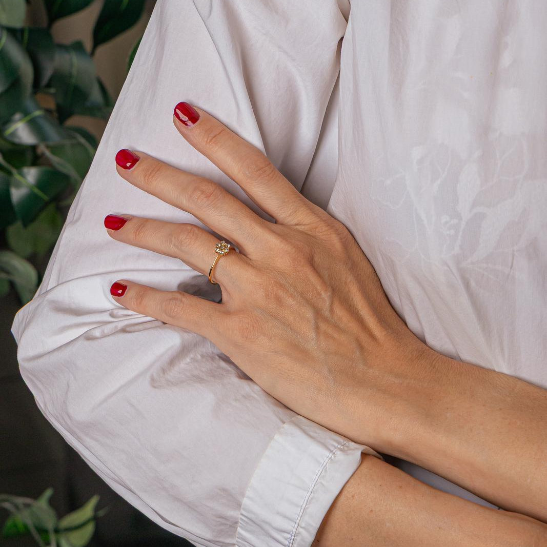 Bague Marguerite Or jaune Diamant