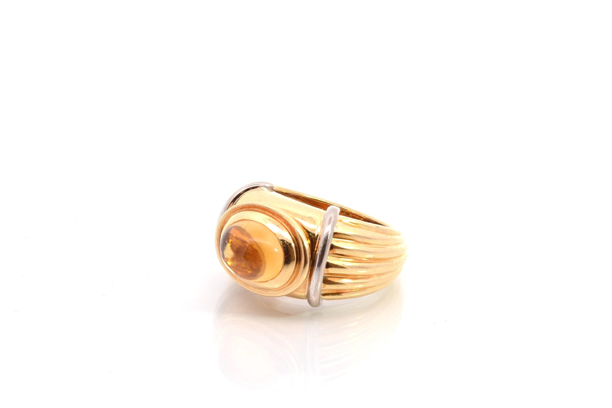 Bague Jonc BOUCHERON "Jaïpur" en or jaune et citrine