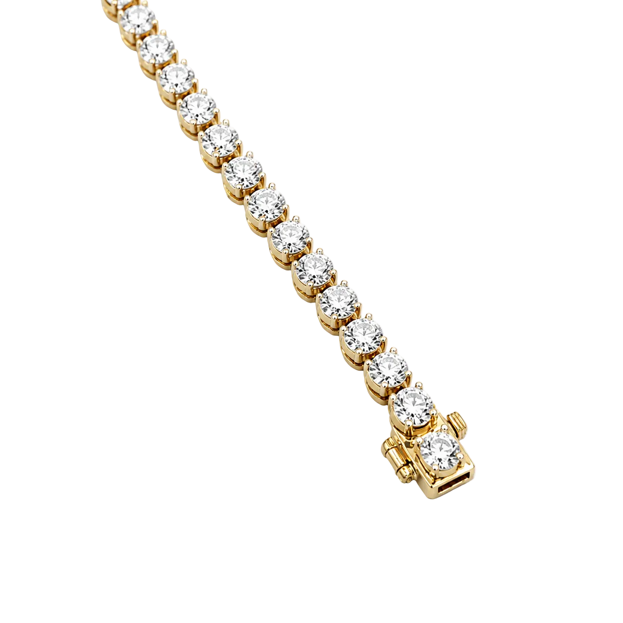 Bracelet Ligne en or jaune et diamants