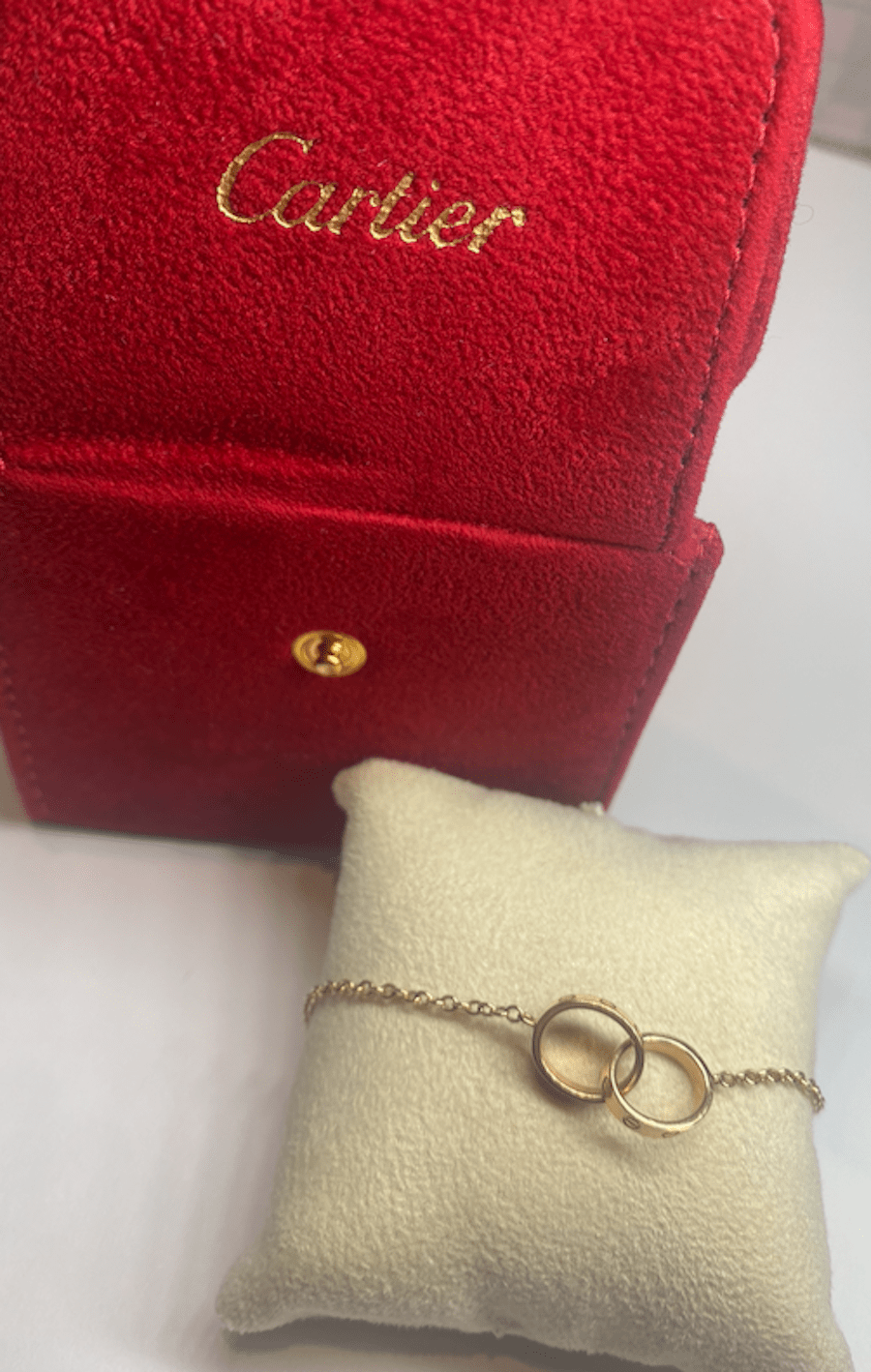 Bracelet Maille CARTIER Baby Love en or rose