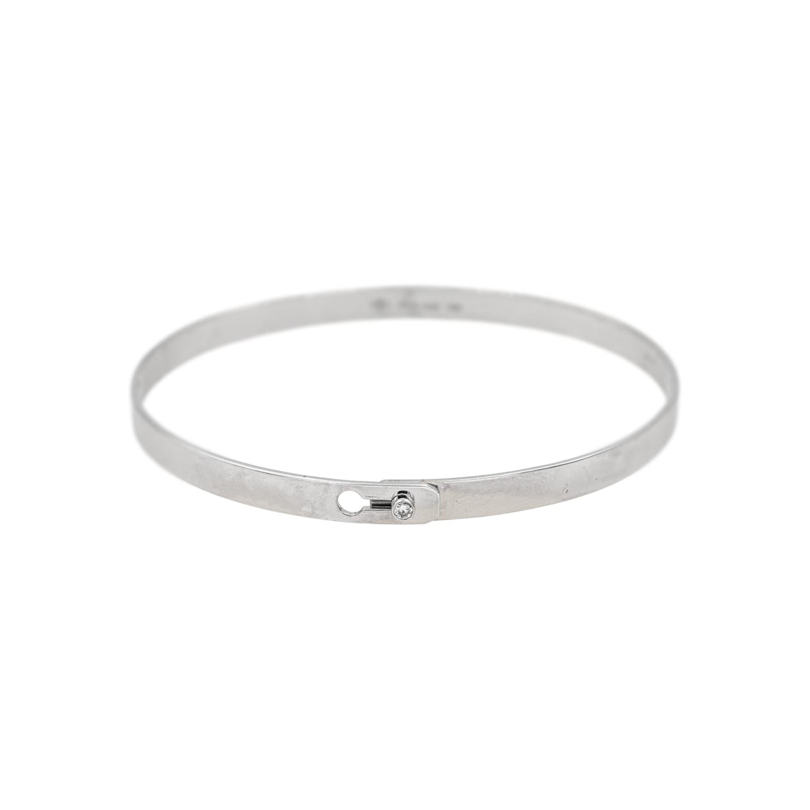 Dinh Van Bracelet Jonc Serrure Or blanc Diamant