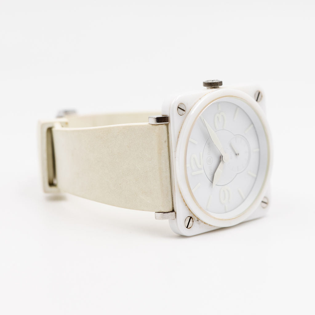 Montre BELL & ROSS BR-S Phantom Ceramic en céramique, acier et caoutchouc