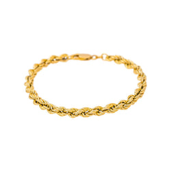 Bracelet Maille Corde Or jaune