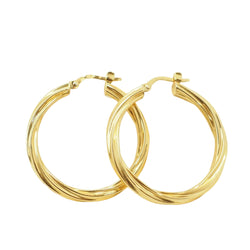 Boucles d'oreilles Créoles en or jaune