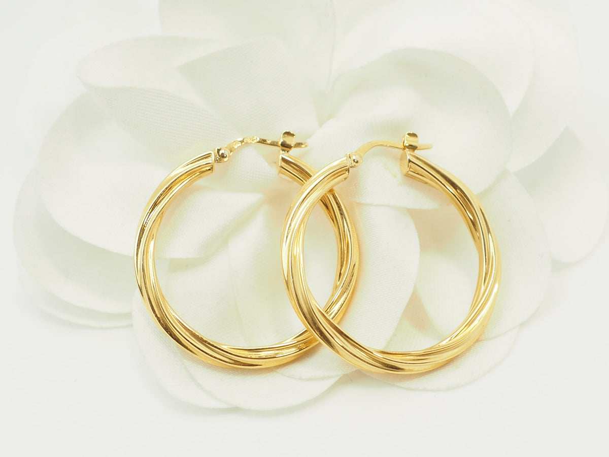 Boucles d'oreilles Créoles en or jaune