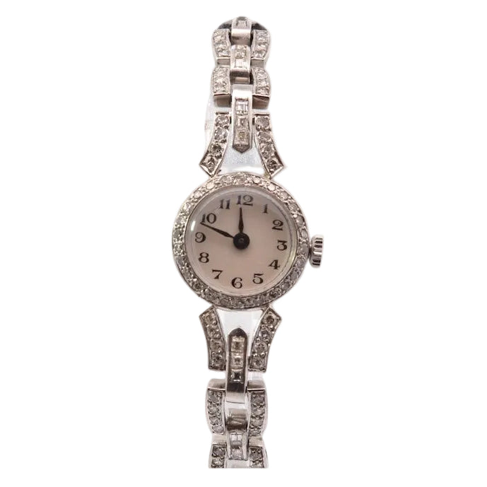 Montre en platine et diamants
