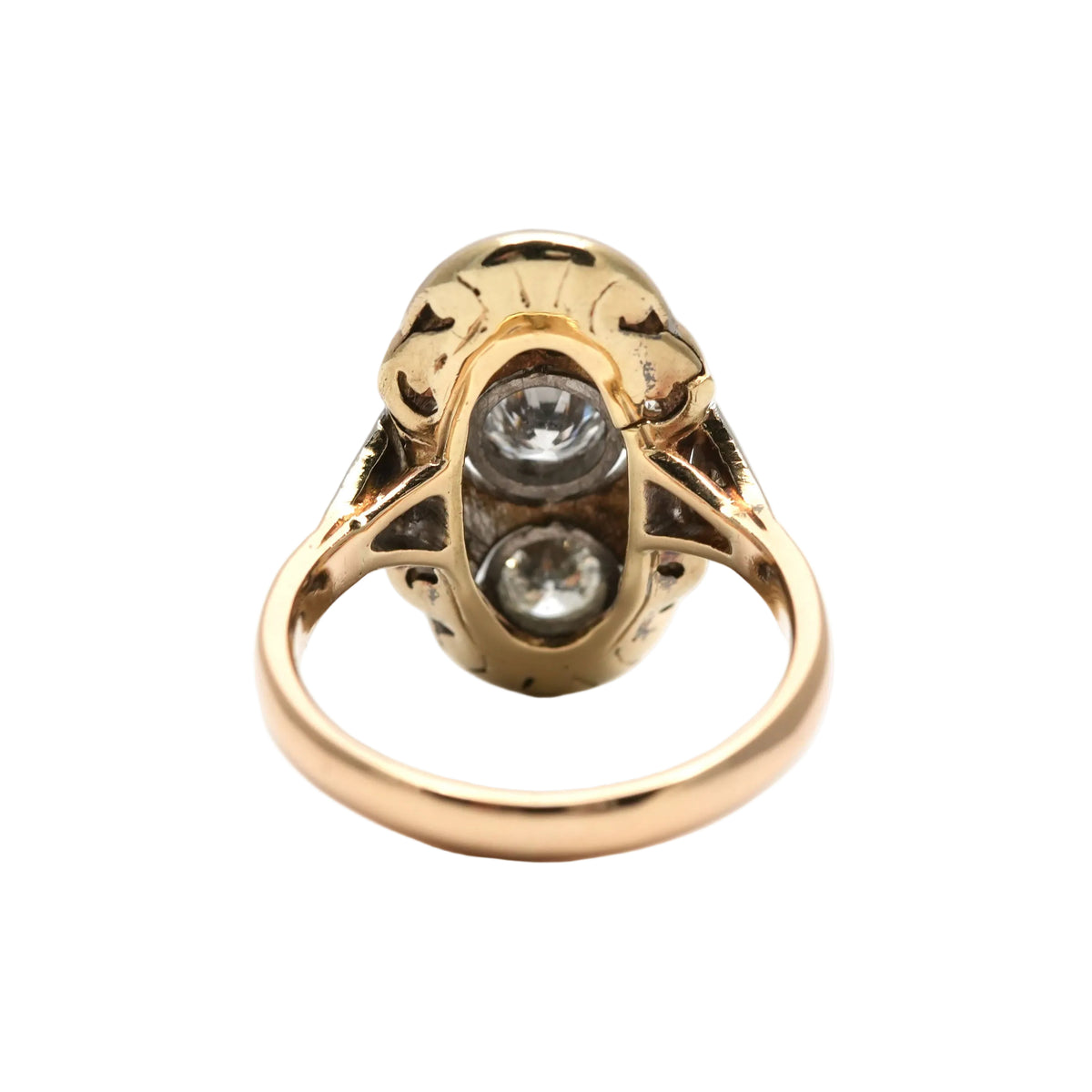 Bague Trilogie en or blanc, or jaune et diamants