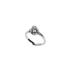 Bague Solitaire en or blanc et diamant