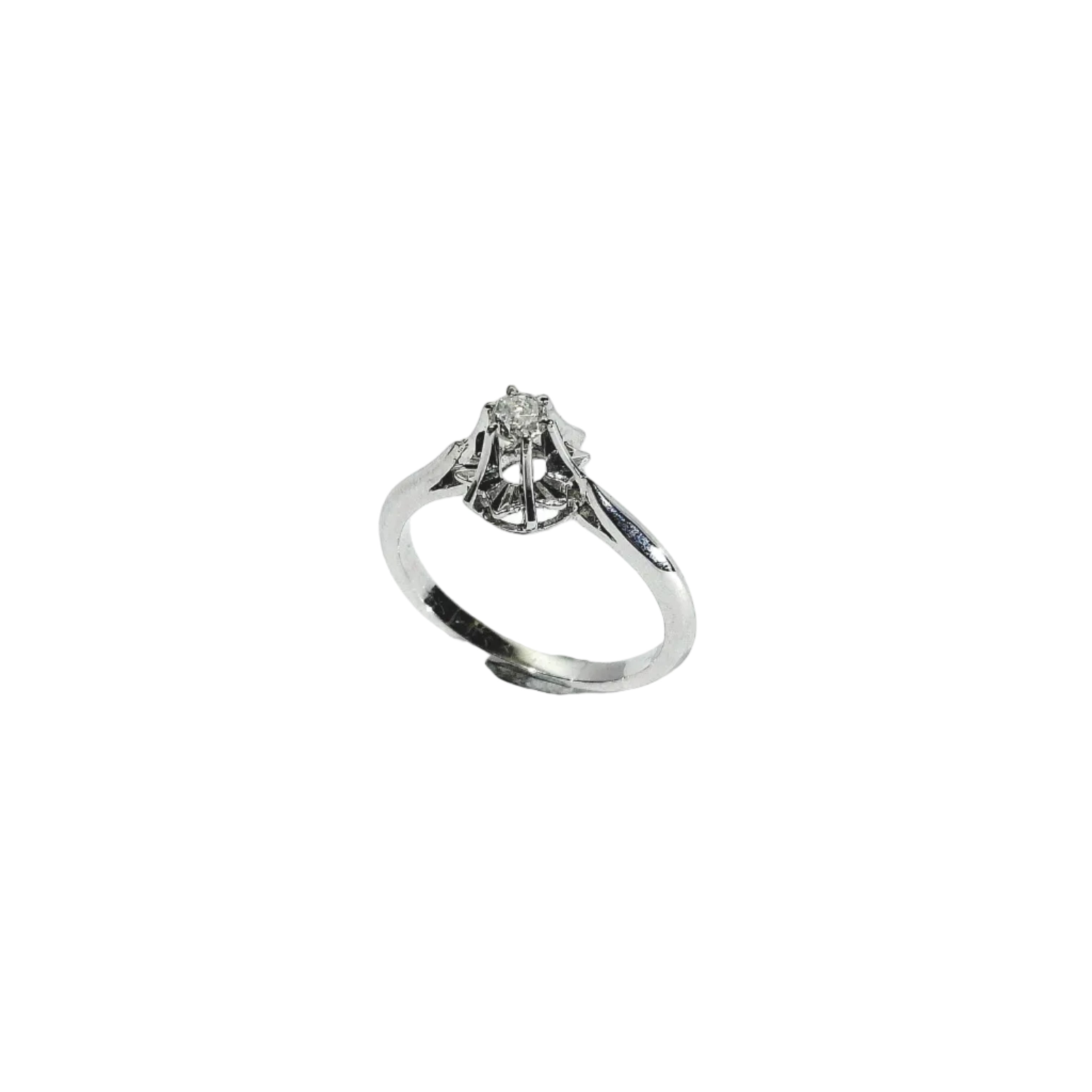 Bague Solitaire en or blanc et diamant