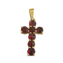 Pendentif en or jaune et grenats