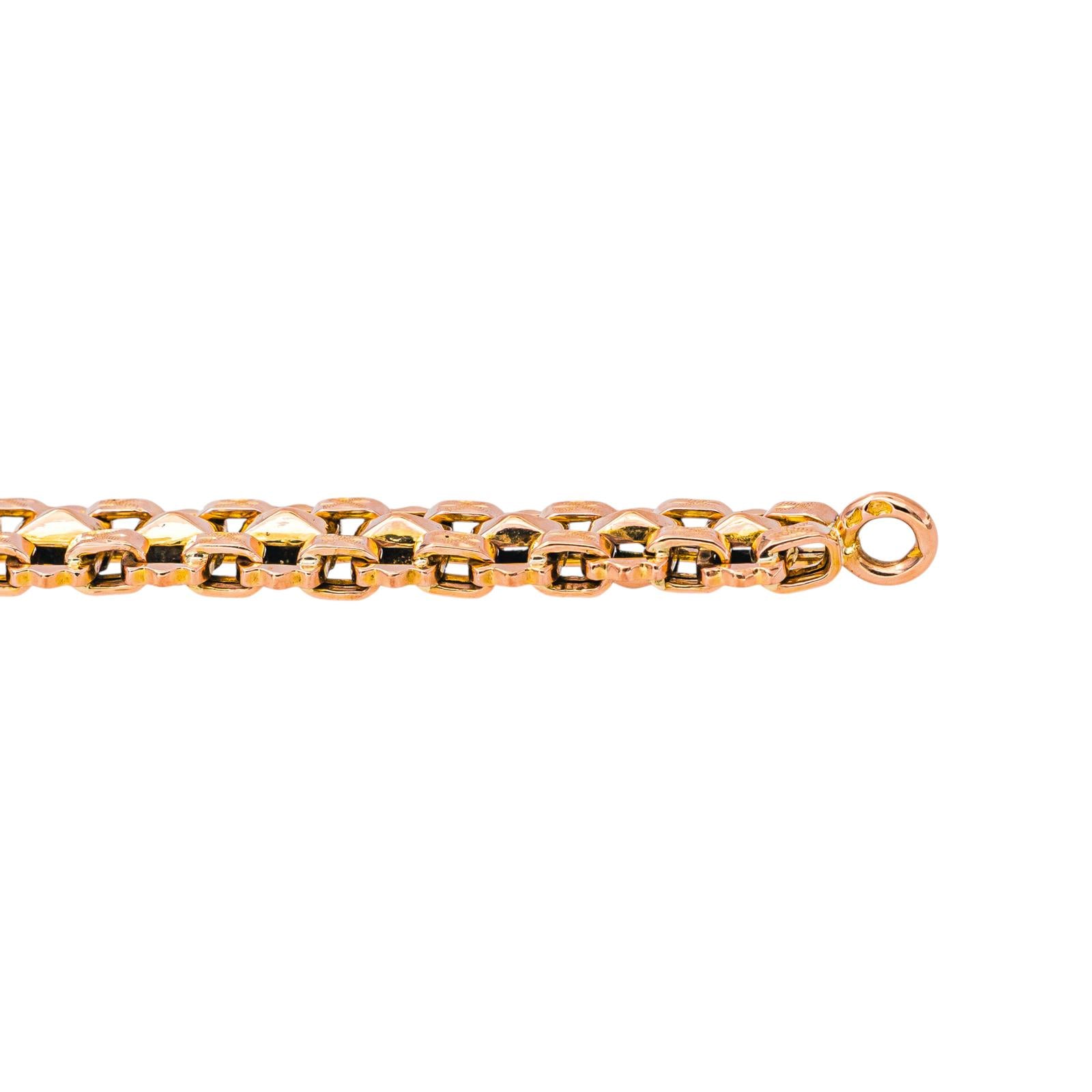 Bracelet Maille Tank Or rose