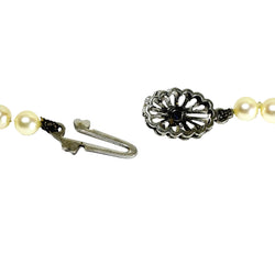 Collier Perles en or blanc et saphir