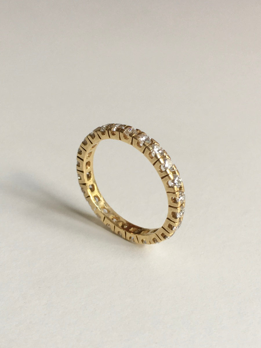 Bague Alliance en or jaune et diamants