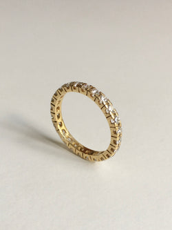 Bague Alliance en or jaune et diamants