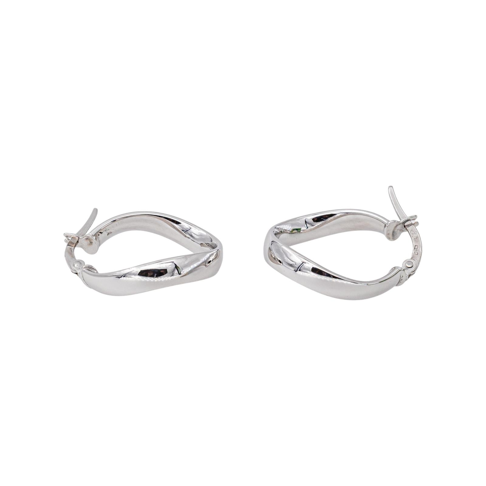 Boucles d'oreilles Créoles Or blanc