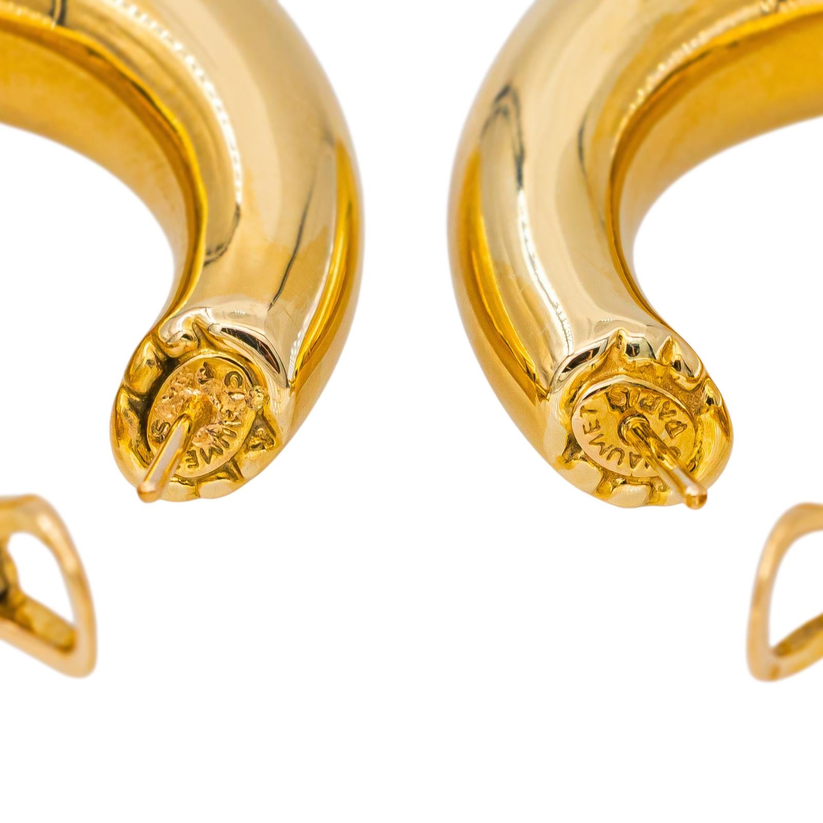 Chaumet Boucles d'oreilles Créoles  Or jaune